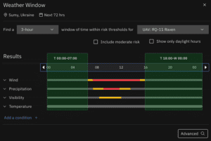 Optimal weather window feature